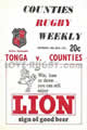 Counties (NZ) v Tonga 1975 rugby  Programme
